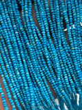 2mm Turquoise Rondelle Beads - Length 38 cm - AAA Quality - Natural Turquoise Roundel Beads