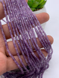 2.5mm Lepidolite Faceted Cube beads - AAA Quality - Length 39 cm - Natural Lepidolite Dice Square Beads