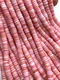 6mm Queen Conch Shell Heishi Beads • Length 40 cm • AAA Quality • Natural Pink Queen Conch Shell Beads