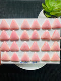16x16mm Queen Conch Shell Triangle Cabs • Pack of 2 Pcs • AAA Quality • Flat Back • Queen Conch Cabochons