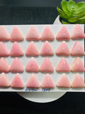 16x16mm Queen Conch Shell Triangle Cabs • Pack of 2 Pcs • AAA Quality • Flat Back • Queen Conch Cabochons