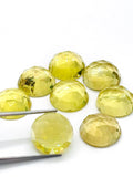 Lemon Quartz 11MM Round rose cut- Pack of 2 Piece - AAA Quality - loose gemstone, , Lemon Quartz.