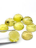 Lemon Quartz 12MM Round rose cut- Pack of 2 Piece - AAA Quality - loose gemstone, , Lemon Quartz.