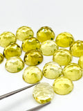 Lemon Quartz 10MM Round rose cut- Pack of 4 Piece - AAA Quality - loose gemstone, , Lemon Quartz.