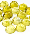 Lemon Quartz 10MM Round rose cut- Pack of 4 Piece - AAA Quality - loose gemstone, , Lemon Quartz.