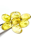 Lemon Quartz 10x14MM Oval rose cut- Pack of 2 Piece - AAA Quality - loose gemstone, , Lemon Quartz.