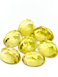 Lemon Quartz 8x10MM Round rose cut- Pack of 4 Piece - AAA Quality - loose gemstone, , Lemon Quartz.