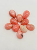 Pink Opal 12X16 mm Pear Shape, - Pack of 4 Piece - AAA Quality - Natural Pink Opal Cabochon - Pink Opal Cabs