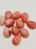 Pink Opal 12X16 mm Pear Shape, - Pack of 4 Piece - AAA Quality - Natural Pink Opal Cabochon - Pink Opal Cabs