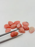 Pink Opal 10X14 mm Pear Shape, - Pack of 2 Piece - AAA Quality - Natural Pink Opal Cabochon - Pink Opal Cabs