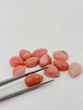Pink Opal 12X16 mm Pear Shape, - Pack of 4 Piece - AAA Quality - Natural Pink Opal Cabochon - Pink Opal Cabs