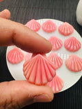 22x22 mm Queen Conch Shell Carving Sealife Cabs • Pack of 1 Pc • AAA Quality • Flat Back • Queen Conch Carving Cabochons