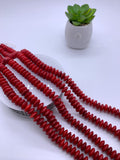 Coral Rondelle beads 9-10 mm size - Length 40 cm - Dyed Color Coral Roundel beads