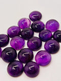 14MM Natural Amethyst Cabs , Pack of 2 Pieces , Top Quality Cabochons , African Amethyst cabochon