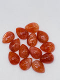 Sunstone Cabochon 9X12 mm -Pack of 2 Pieces -AAA Quality cabs- Sunstone Pear Cabochon -Natural Sunstone Cabs
