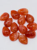 Sunstone Cabochon 9X12 mm -Pack of 2 Pieces -AAA Quality cabs- Sunstone Pear Cabochon -Natural Sunstone Cabs