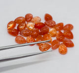 Sunstone Cabochon 5X7 mm -Pack of 5 Pieces -AAA Quality cabs- Sunstone Pear Cabochon -Natural Sunstone Cabs