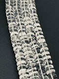 Crystal Roundel Beads • 10mm Size • Length 14 Inch • 100% Natural Clear Crystal Beads • AAA Quality