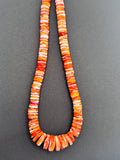 Spiny Shell Oyster heishi Beads • 10-17mm Size • 40 cm length • AAA Quality • Natural Shell • Spiny Orange Shell
