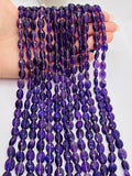 Amethyst Oval 8x10mm faceted Beads , Length 14 Inch, Natural Amethyst faceted .AAA Quality , Origin Africa.