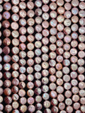 12MM Freshwater Pink Pearl Smooth Coin AAA Quality -Natural Pearl Coin shape , length 16" - Very Fine Quality- Pink Pearl Coins