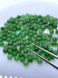 Jade Round Cabs - 4 mm Size - Pack of 6 Pcs - AAA Quality - Natural Russian Jade Cabochons