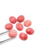 Pink Opal Oval Cabs 10x12 MM Size - Pack of 2 Piece - AAA Quality - Natural Pink Opal Cabochon - Pink Opal Cabs