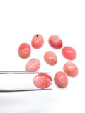 Pink Opal Oval Cabs 7X9 MM Size - Pack of 4 Piece - AAA Quality - Natural Pink Opal Cabochon - Pink Opal Cabs