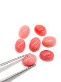Pink Opal Oval Cabs 6X8 MM Size - Pack of 4 Piece - AAA Quality - Natural Pink Opal Cabochon - Pink Opal Cabs
