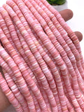 6mm Queen Conch Shell Heishi Beads • Length 40 cm • AAA Quality • Natural Pink Queen Conch Shell Beads