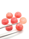 Pink Opal 9MM Round Cabs - Pack of 4 Piece - AAA Quality - Natural Pink Opal Cabochon - Pink Opal Cabs
