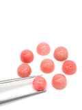 Pink Opal 7MM Round Cabs - Pack of 4 Piece - AAA Quality - Natural Pink Opal Cabochon - Pink Opal Cabs