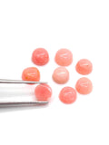 Pink Opal 5MM Round Cabs - Pack of 6 Piece - AAA Quality - Natural Pink Opal Cabochon - Pink Opal Cabs