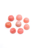 Pink Opal 5MM Round Cabs - Pack of 6 Piece - AAA Quality - Natural Pink Opal Cabochon - Pink Opal Cabs