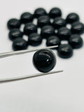 9MM Black Onyx cabs, loose stone, pack of 6 pieces. Black onyx cabs,