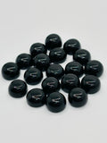8MM Black Onyx cabs, loose gemstone, pack of 8 pieces. Black onyx cabs.