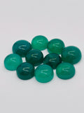 8MM Green Onyx cabs, loose gemstone, pack of 8 pieces. Green onyx cabochons.