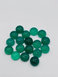 7MM Green Onyx cabs, loose gemstone, pack of 8 pieces. Green onyx cabochons.