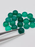 7MM Green Onyx cabs, loose gemstone, pack of 8 pieces. Green onyx cabochons.