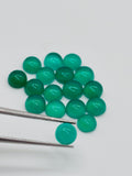 4MM Green Onyx cabs, loose gemstone, pack of 10 pieces. Green onyx cabochons.