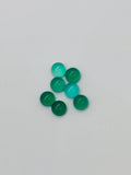 Green Onyx 3-3.5mm cabs, loose gemstone, pack of 10 pieces. Green onyx cabochons.