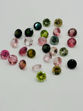 Multi Tourmaline 5MM faceted, Tourmaline gemstone loose cut , Tourmaline cut stone, Pack of 4 Pcs, AAA Quality