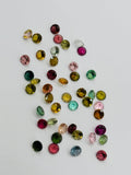 Multi Tourmaline 4MM faceted, Tourmaline gemstone loose cut , Tourmaline cut stone, Pack of 4 Pcs, AAA Quality