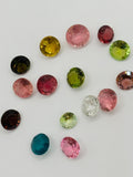 Multi Tourmaline 7MM faceted, Tourmaline gemstone loose cut , Tourmaline cut stone, Pack of 2Pcs, AAA Quality