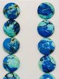 Azurite Round Cabochon 12mm • AAA Quality • Natural Azurite Cabs •Pack of 2 Pcs