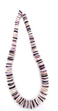 Wampum Quahog Shell Roundel Beads •6-18MM Size • 40 cm length • AAA Quality • Natural Wampum Shell • Purple Color • Origin East Coast USA