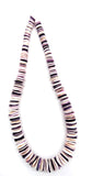 Wampum Quahog Shell Roundel Beads •6-18MM Size • 40 cm length • AAA Quality • Natural Wampum Shell • Purple Color • Origin East Coast USA