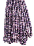 Wampum Quahog Shell Heishi Beads •4-8MM Size • 40 cm length • AAA Quality • Natural Wampum Shell • Purple Color • Origin East Coast USA