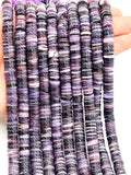 Wampum Quahog Shell Beads •8MM Size • 40 cm length (4A) Quality • Natural Wampum Shell • Purple Color • Origin East Coast USA