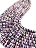 Wampum Quahog Shell Beads •6MM Size • 40 cm length (4A) • AAA Quality • Natural Wampum Shell • Purple Color • Origin East Coast USA